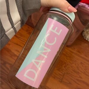 Varsity Pink and Blue Dance Water Bottle